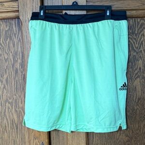 Adidas Men's Neon Green Athletic Shorts